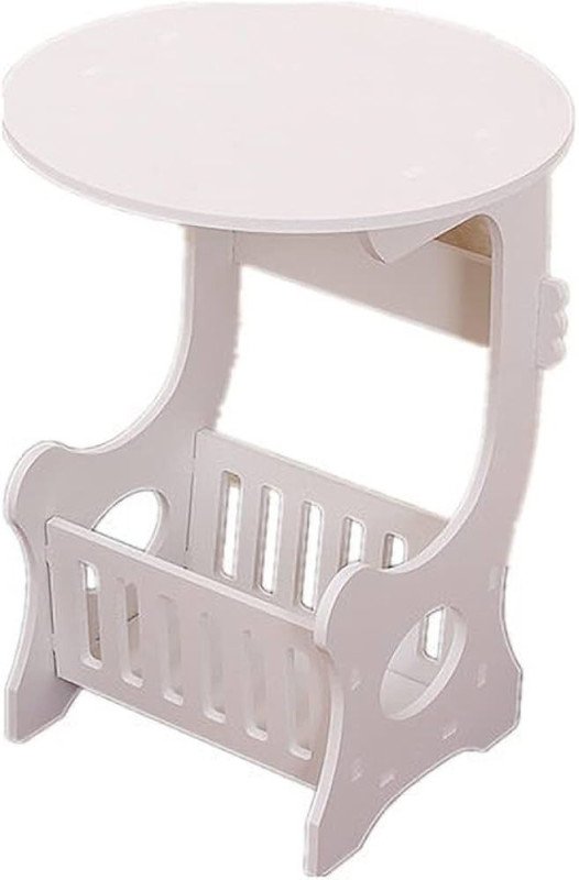 Table de Chevet Ronde Simple Créative Blanche - BH80812